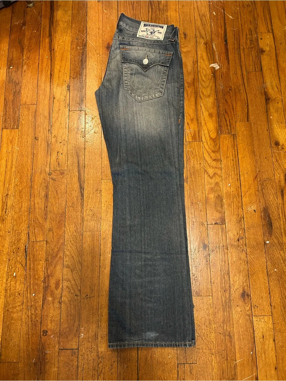 True Religion Men's Bootcut Jeans - Medium Blue Wash Size 32